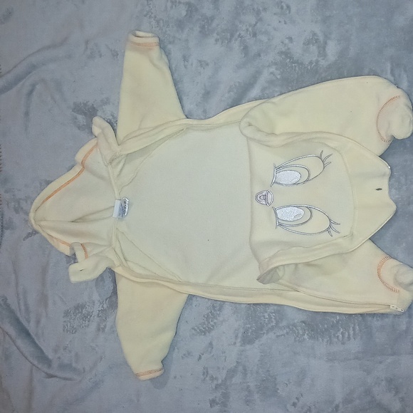 Vintage baby looney tunes tweety bird one piece warm pale yellow 0-6 months - Picture 5 of 11